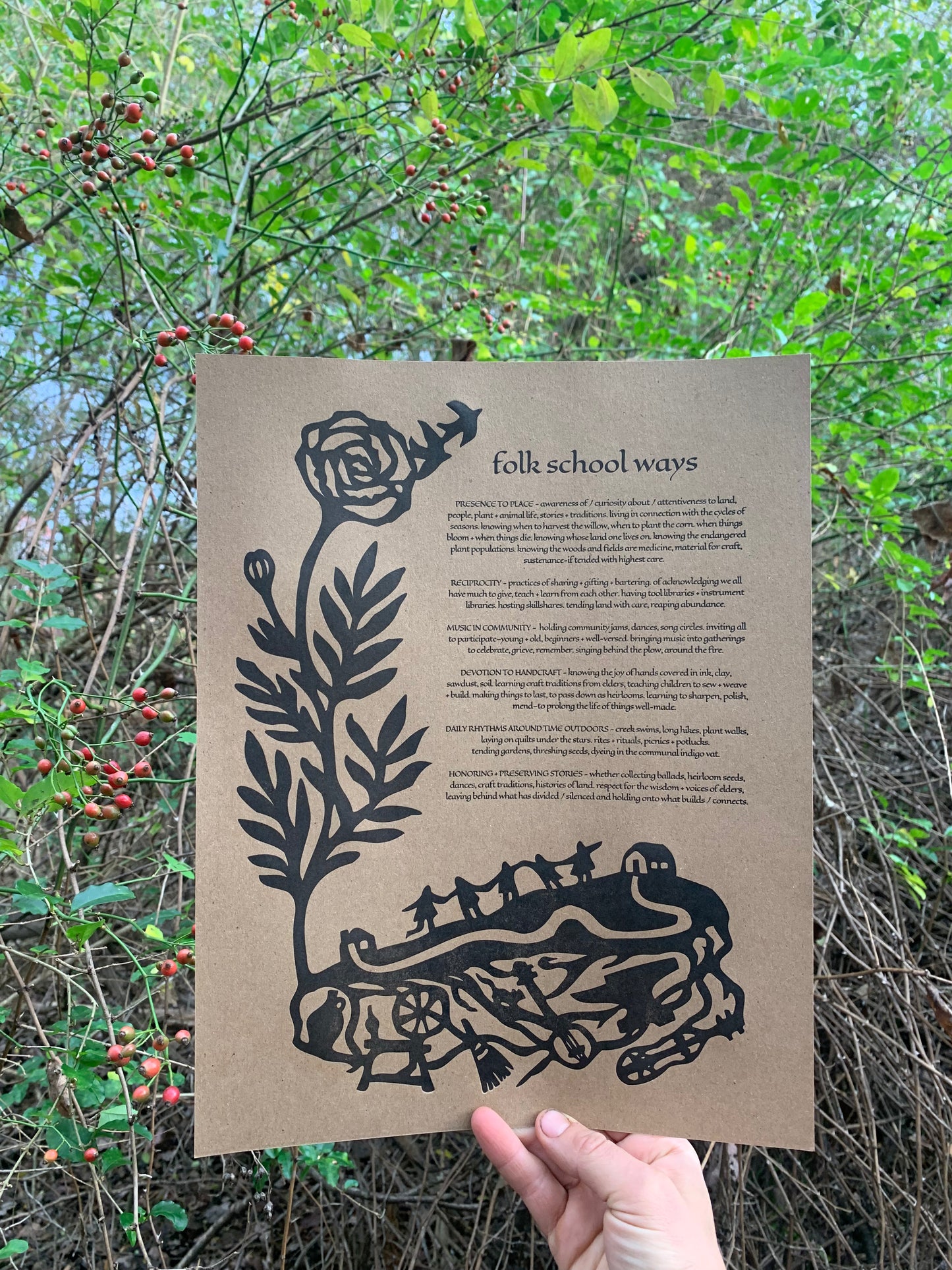 folk school ways poster