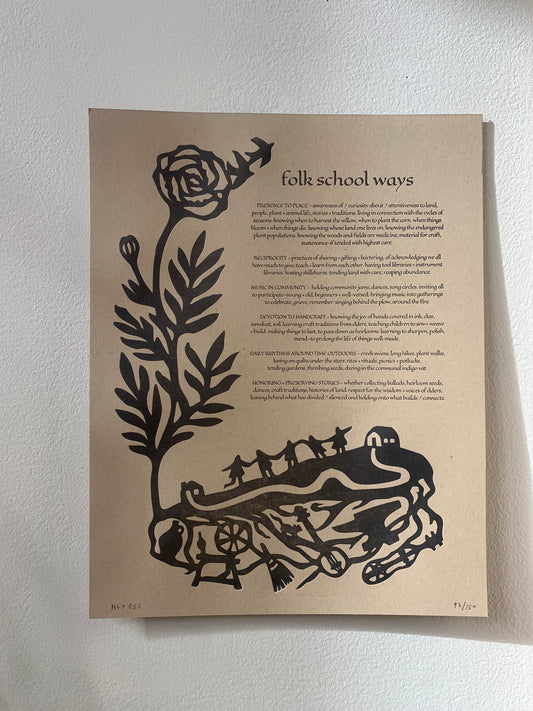 folk school ways poster
