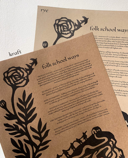 folk school ways poster